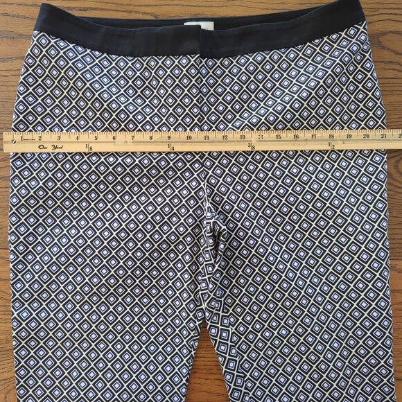 So Slimming By Chico's black, blue and white Women's ankle pants sz 2.5 sz 14 - Picture 12 of 16